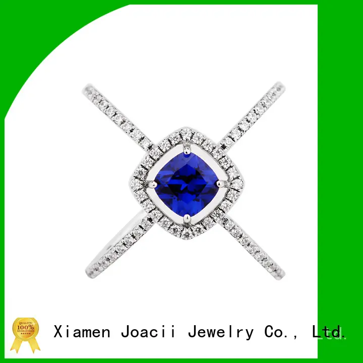 hot selling blue diamond ring manufacturer for wife 1