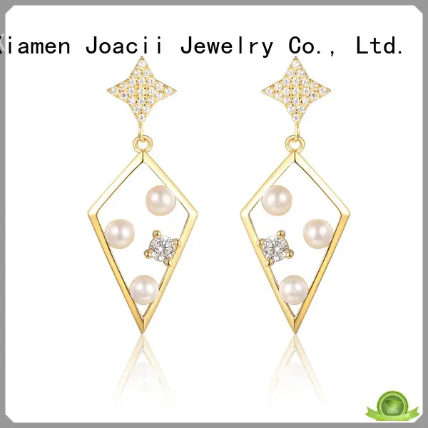 shaped diamond drop earrings supplier for gifts 1