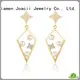 shaped diamond drop earrings supplier for gifts 1
