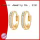 Joacii white gold hoop earrings on sale for women 1