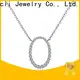 beautiful white gold diamond necklace factory for women 1