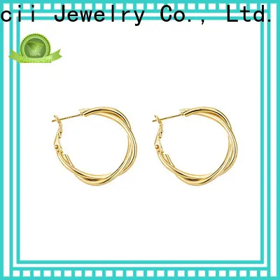 Joacii pure white gold hoop earrings supplier for wife 1