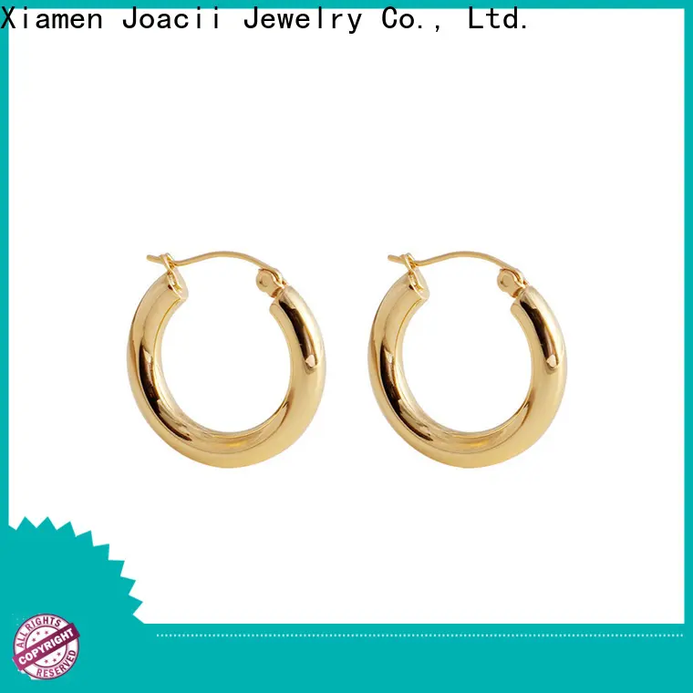 quality white gold hoop earrings supplier for wife 1