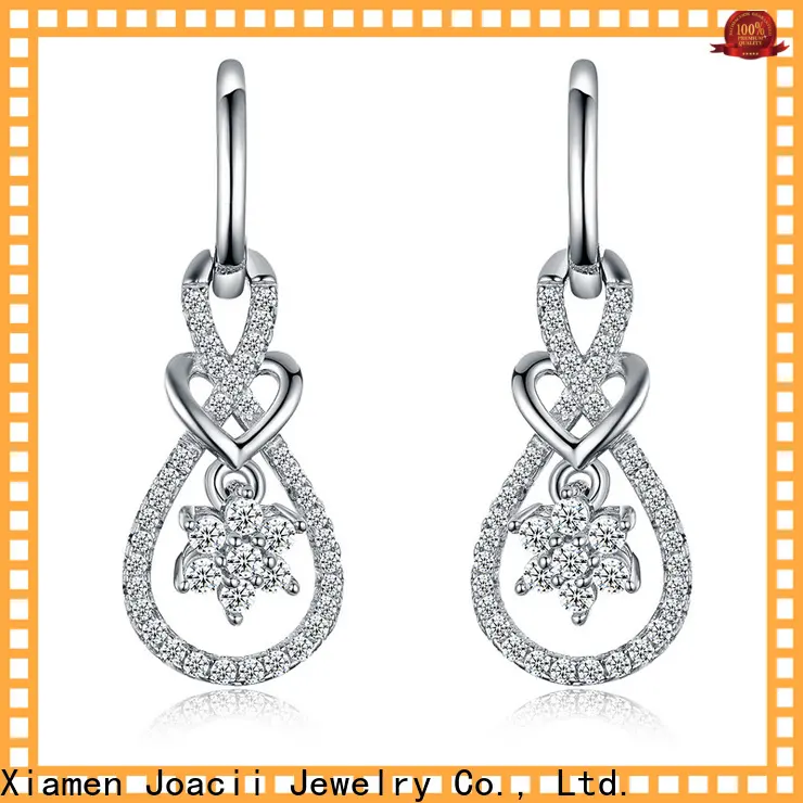 Joacii pure white gold earrings supplier for girlfriend 1