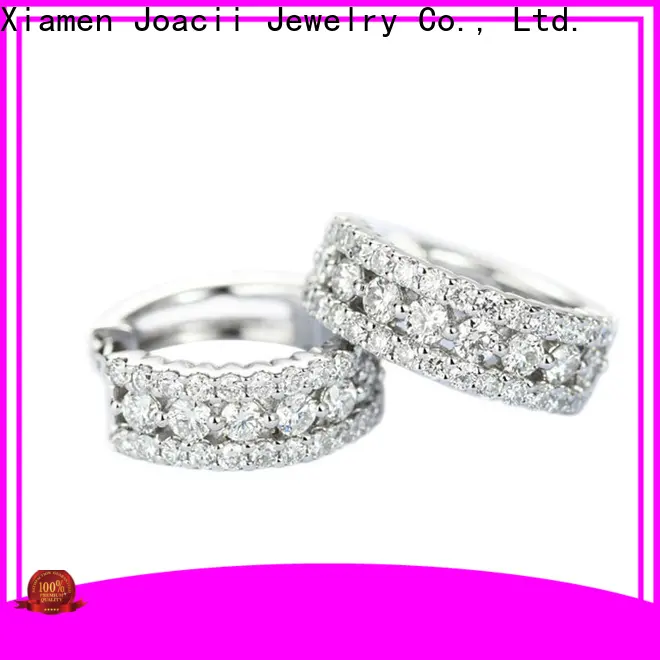 Joacii white gold hoop earrings promotion for gifts 1