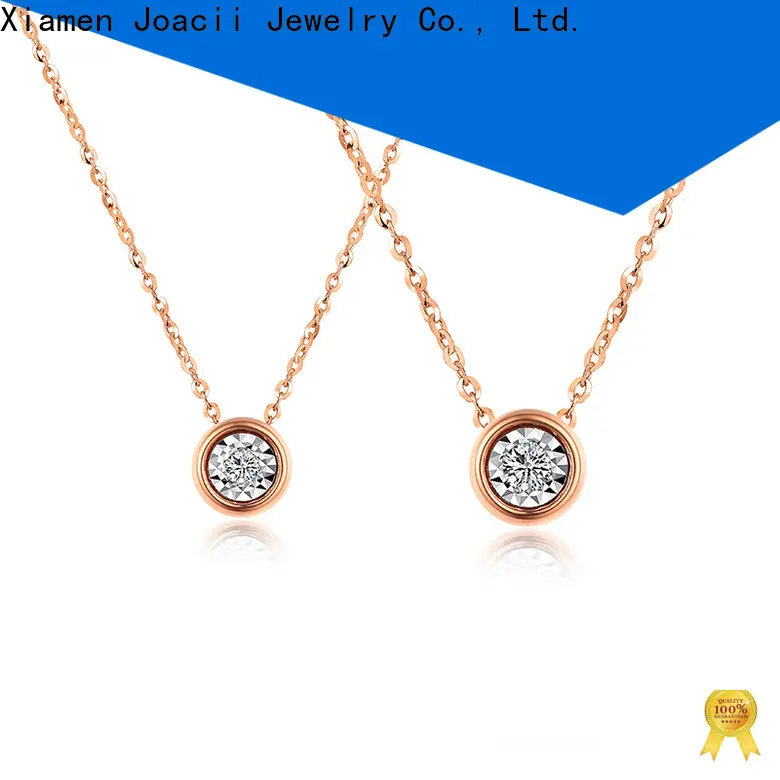 Joacii white gold diamond necklace factory for girl 1