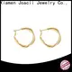 Joacii shaped white gold hoop earrings manufacturer for girlfriend 1