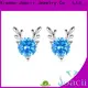 shaped hoop diamond earrings supplier for wife 1