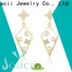 Joacii shaped silver pearl earrings for girlfriend 1