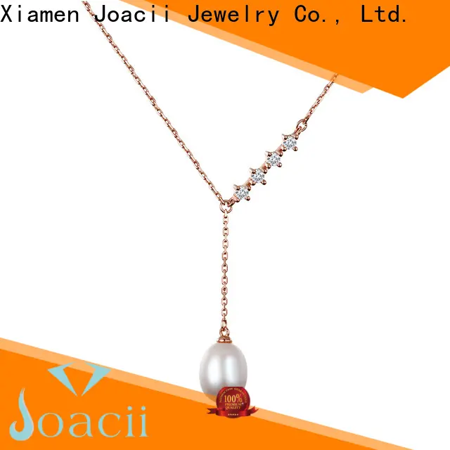 Joacii white gold diamond necklace factory for girl1 1
