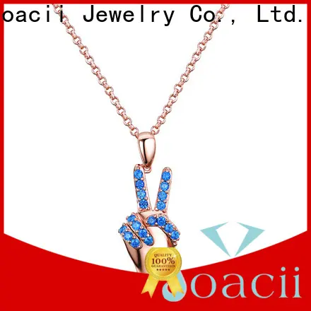 Joacii luxury white gold diamond necklace factory for lady 1