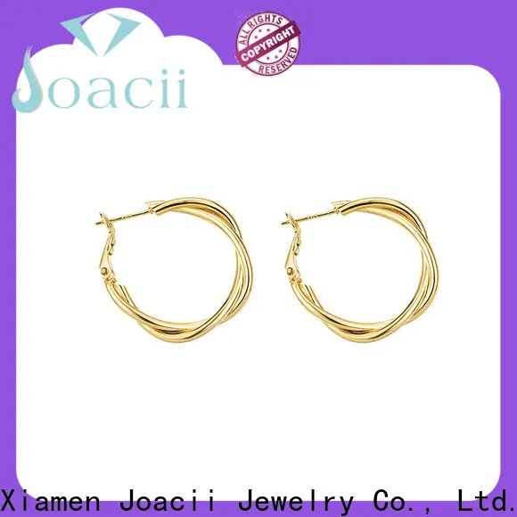Joacii pure white gold hoop earrings manufacturer for gifts 1