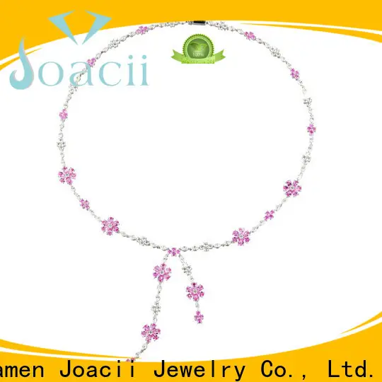 Joacii luxury custom silver necklace design for girl 1