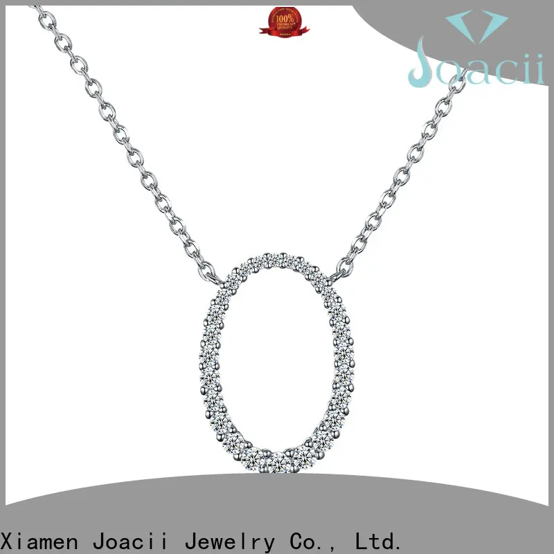 Joacii white gold diamond necklace with good price for girl 1