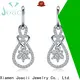 Joacii silver diamond earrings manufacturer for women 1