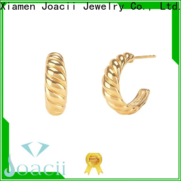Joacii shaped sterling silver hoop earrings on sale for gifts 1