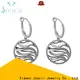 Joacii shaped hoop diamond earrings manufacturer for gifts 1