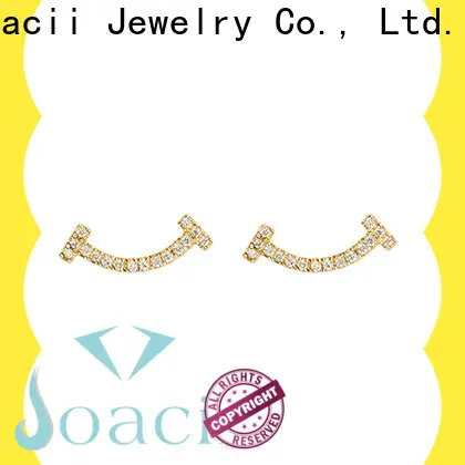 Joacii shaped silver diamond earrings supplier for wife 1