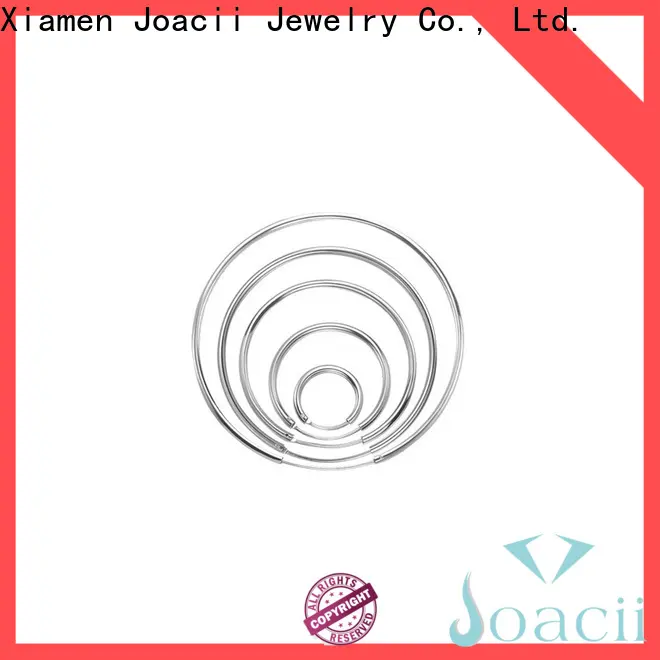 Joacii shaped real silver earrings manufacturer for women 1