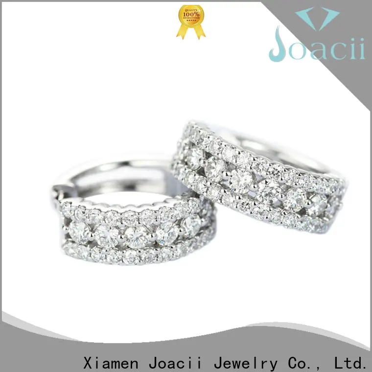 Joacii pure silver diamond earrings supplier for women 1