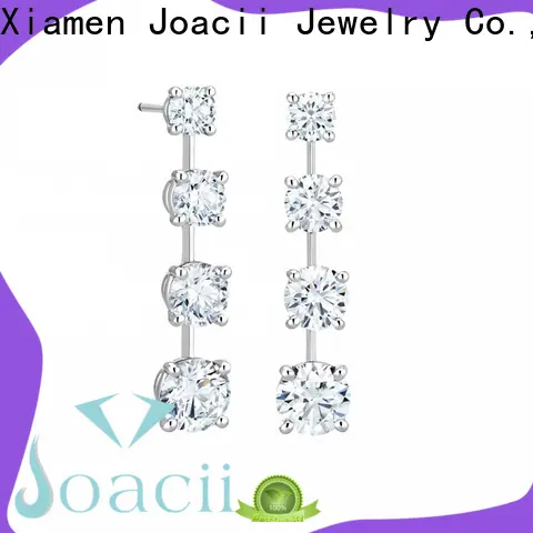 Joacii silver diamond earrings for girlfriend 1