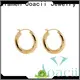 Joacii shaped white gold hoop earrings for gifts 1