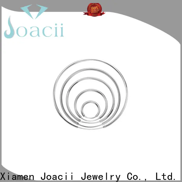 Joacii shaped small silver hoop earrings for girlfriend 1