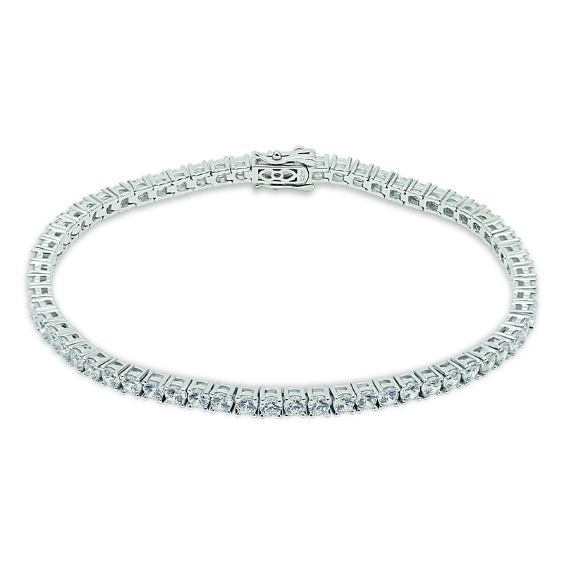 3mm Tennis Bracelet Round Cut Zircon 1