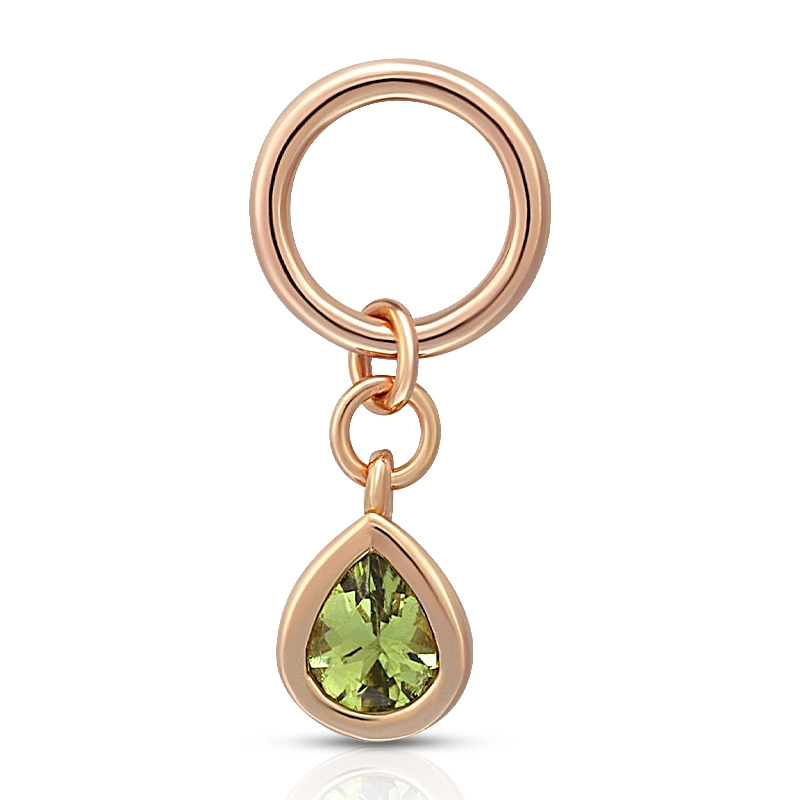 Pear Peridot Charm 1