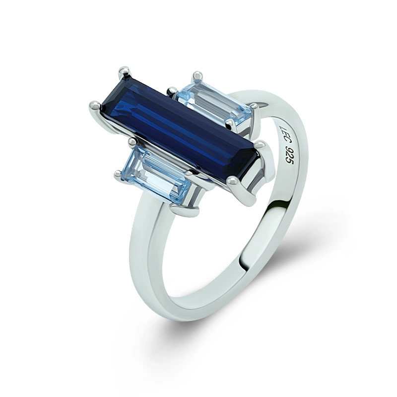 Three Stone Sapphire Ring 1