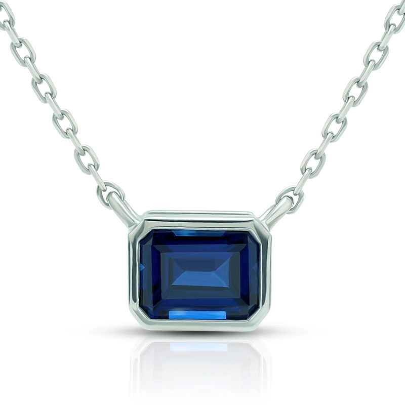 Sapphire Sterling Silver Necklace 1