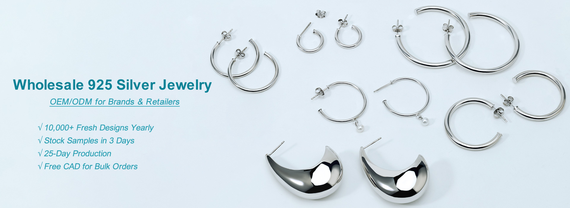 Wholesale 925 Sterling Silver Jewelry, 925 silver jewelry manufacturer, Sterling silver jewelry supplier, wholesale silver jewelry