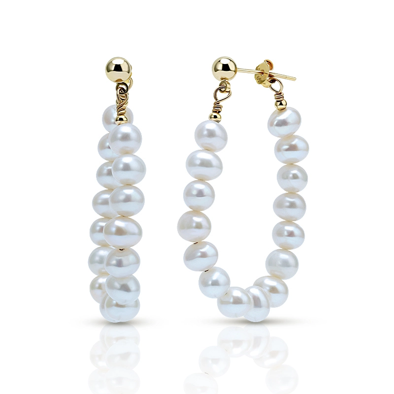 Baroque Pearl Hoop Earring 1