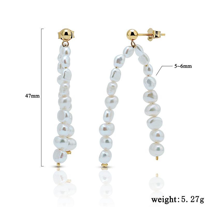 Line Baroque Pearl Earring 7