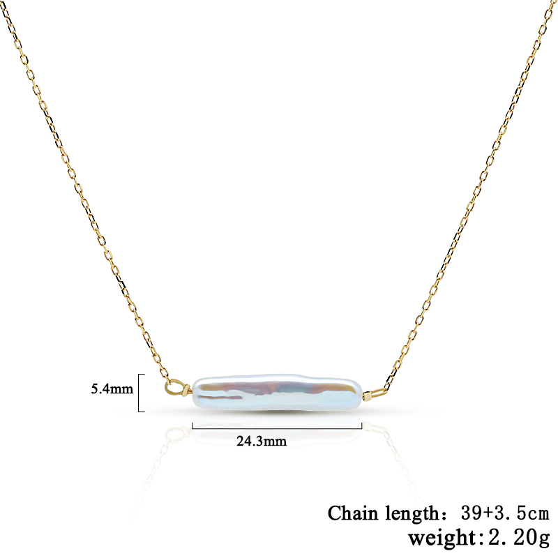 Bar Baroque Pearl Necklace 9