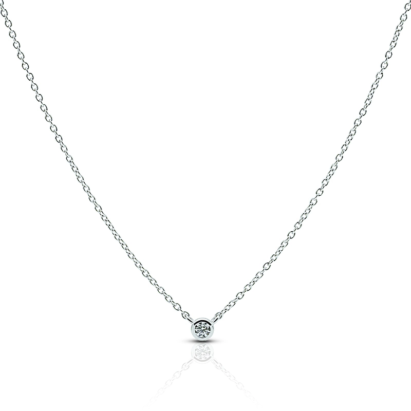 Sterling Silver Bezel Necklace 1