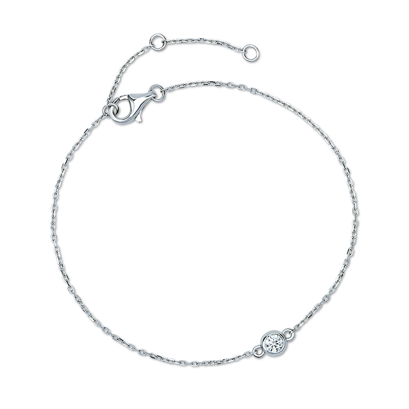 Sterling Silver Bezel Bracelet 1