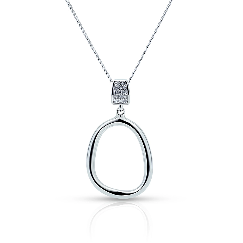 Silver Minimal Circle Pendant 1