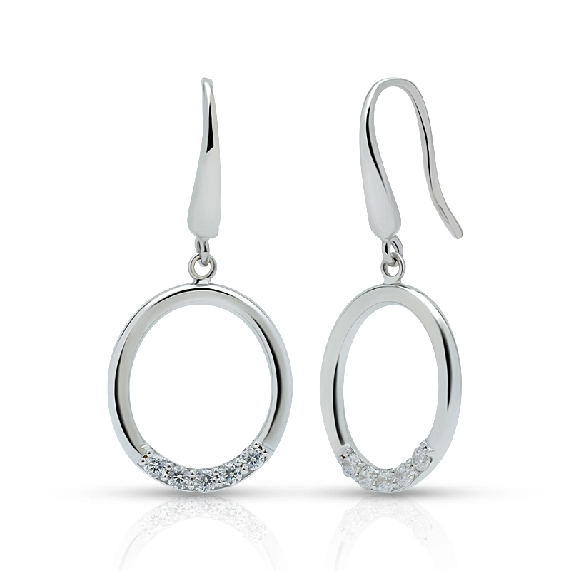 Hollow Oval Drop Earring 1