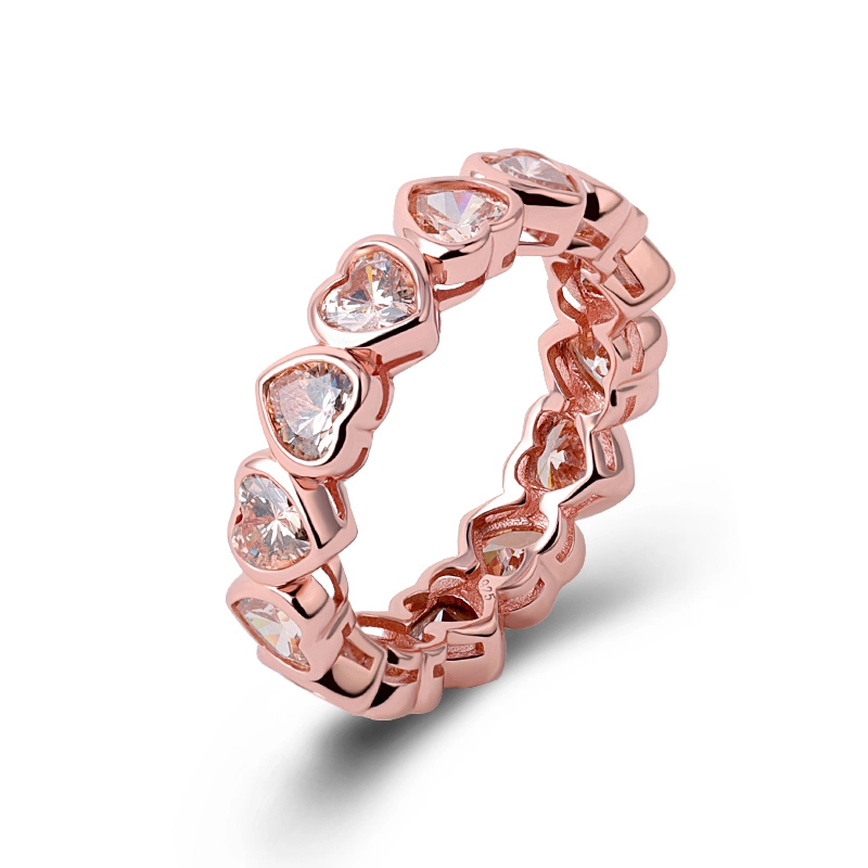 Champagne Heart Eternity Ring 1
