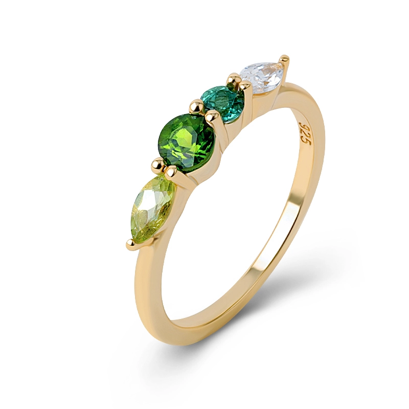 Colorful Peridot Marquise Ring 1