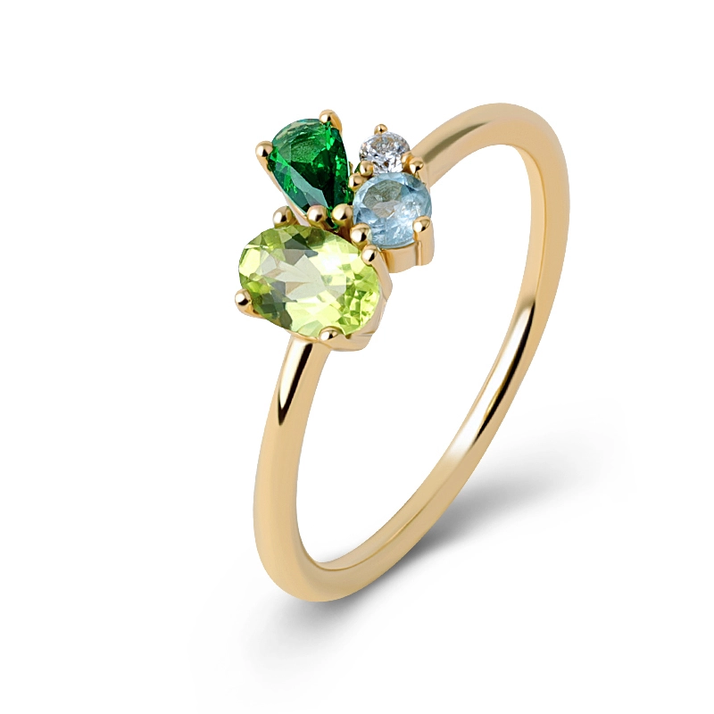 Butterfly Turquoise Ring Green Stone 1