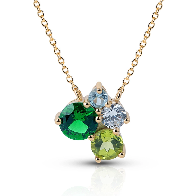 Butterfly Necklace Green Stone 1