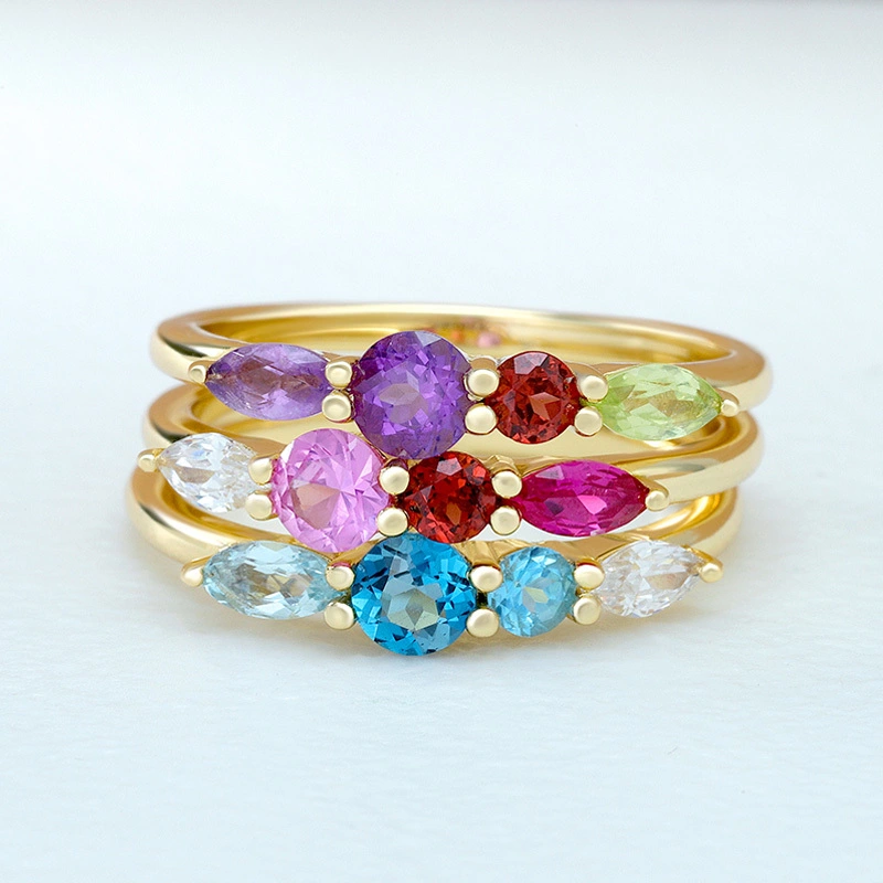 Colorful Topaz Marquise Ring 1