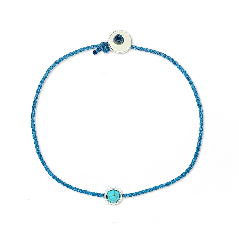 Turquoise Blue Cord Bracelet 1