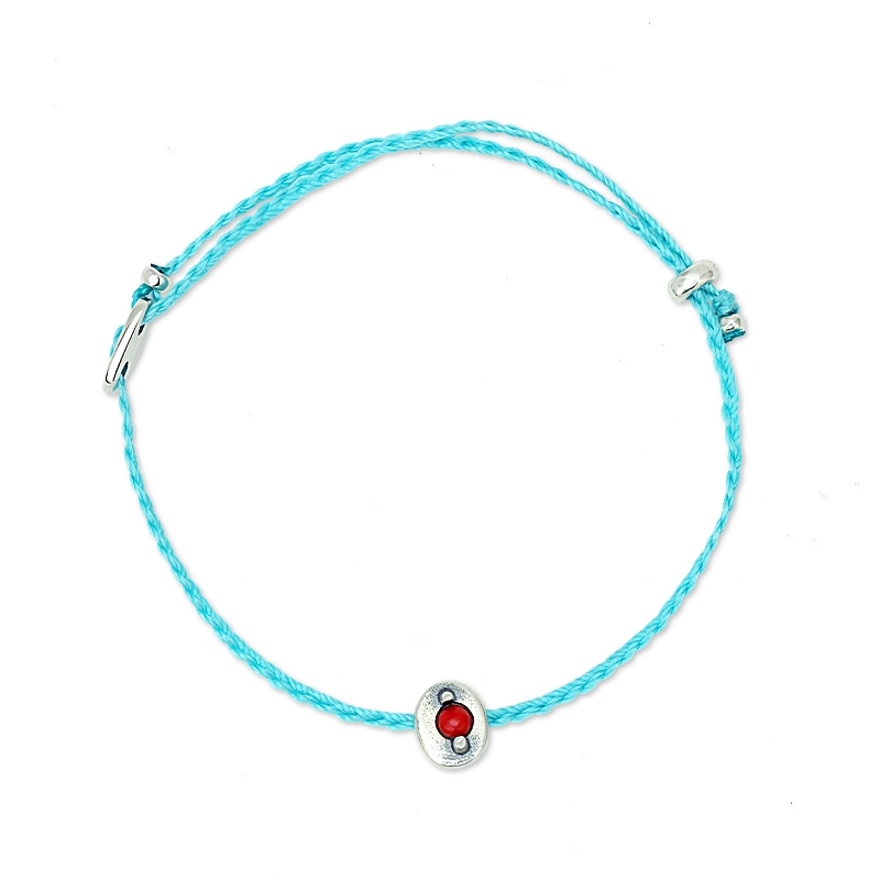 Oval Disc Tag Cord Bracelet 1