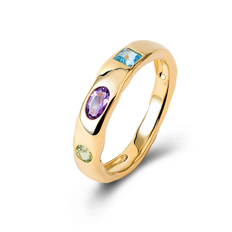 Mosaic Gypsy Gemstone Ring 1