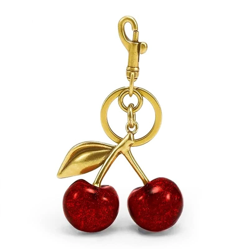 Cute Cherry Metal Keychain 1