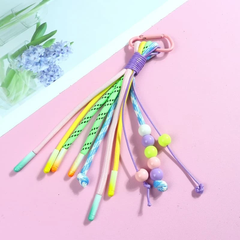 Bohemian Paracord Beaded Keychain 1