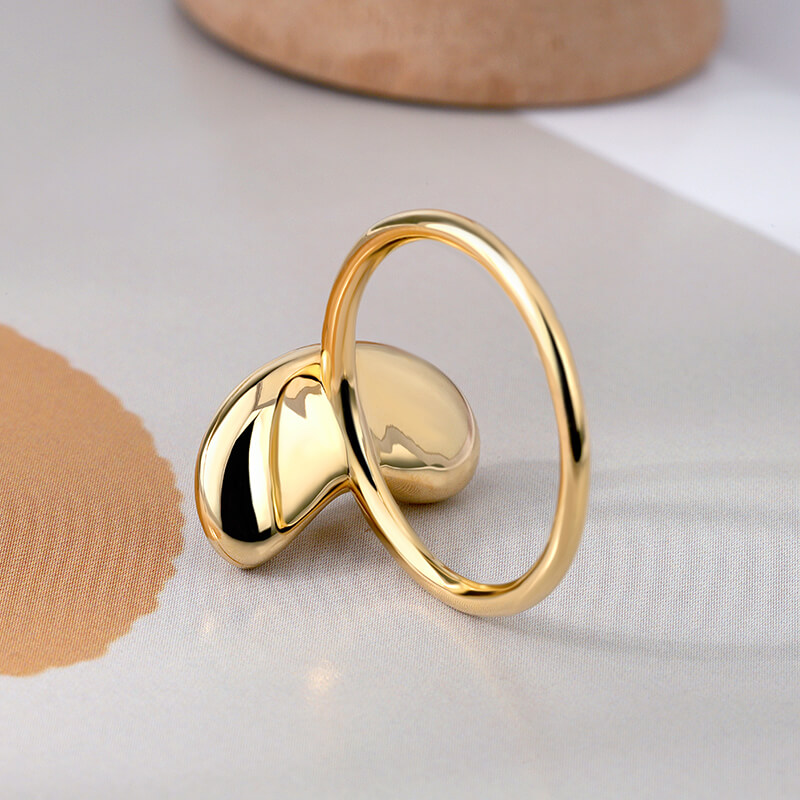 Star CZ Bean Ring 8